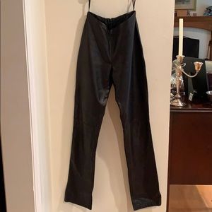 Black leather pants